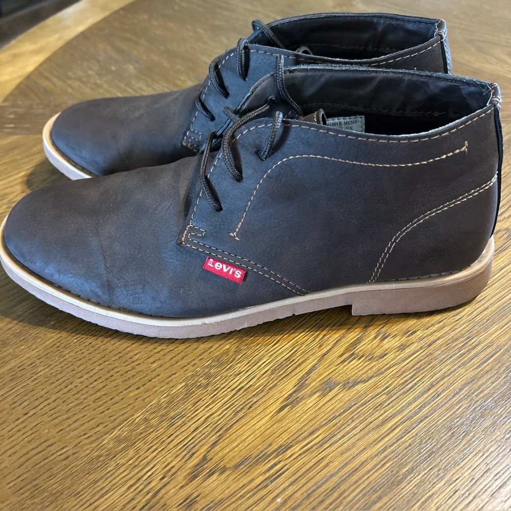 LEVIS Mens Brown Casual Lace-Up Sneaker Ankle Boots Size 9.5